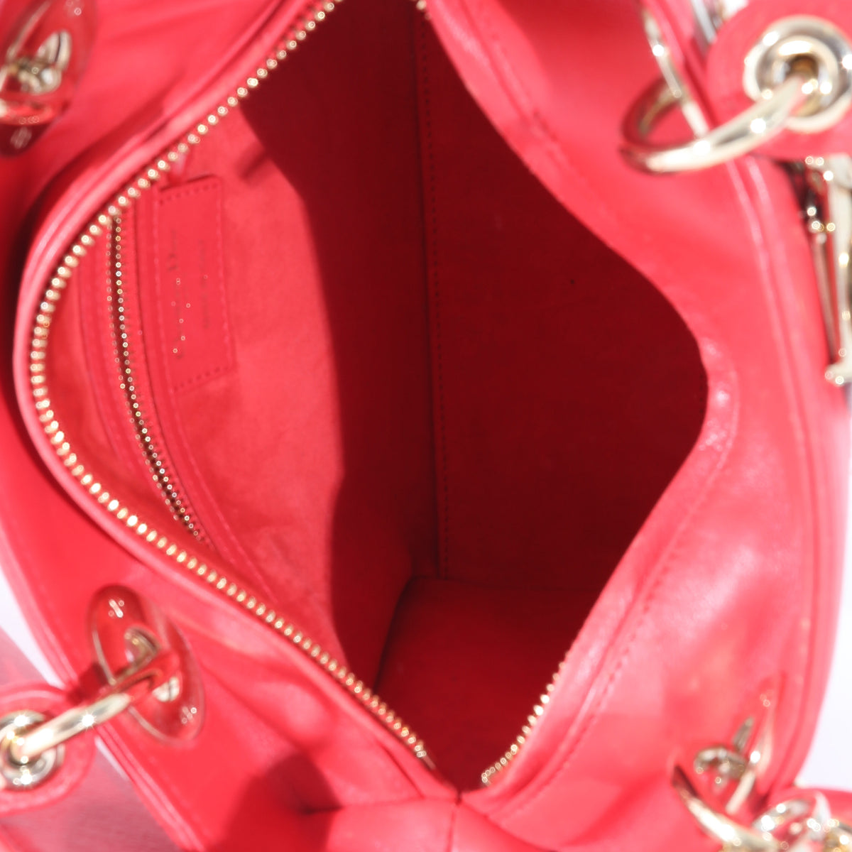Christian Dior Red Supple Calfskin Niki de Saint Phalle Medium Lady Dior